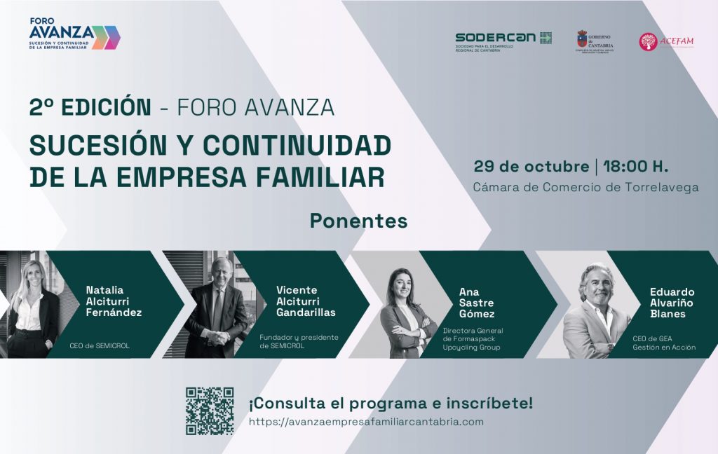 SODERCAN y ACEFAM reúnen a las empresas familiares en el Foro AVANZA para abordar retos comunes